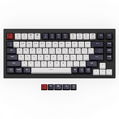 Беспроводная механическая клавиатура QMK Keychron Q1, 84 клавиши, RGB подсветка, Gateron G Phantom Red Switch чёрная