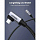 Кабель Ugreen US385 USB Type-C - USB Angled Cable (1 метр) чёрный (20299)