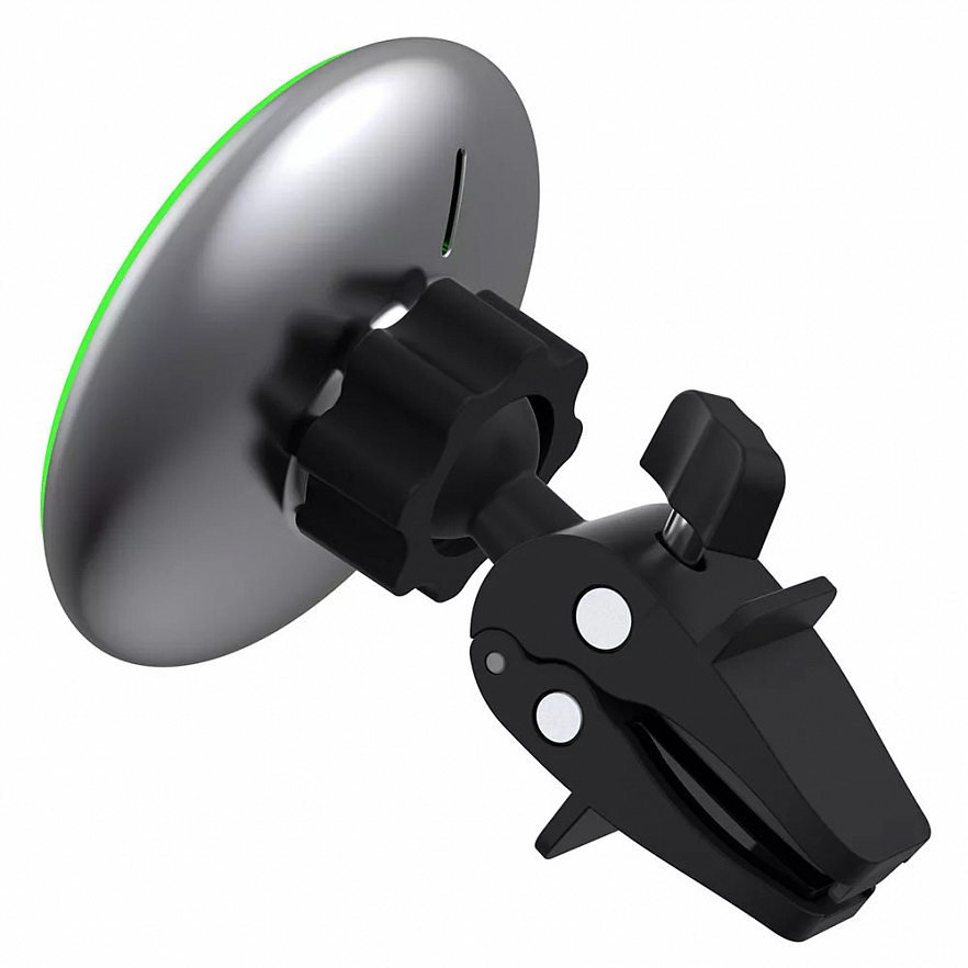 Автодержатель Wiwu Liberator Magnetic Wireless Charger CH-308 15W с беспроводной зарядкой чёрный