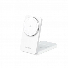Беспроводное зарядное устройство UGREEN W706 (45057) 2-в-1 Qi2 - 15Вт белое