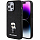 Чехол CG Mobile Lagerfeld Fixed Glitter Ikonik Logo Metal Pin для iPhone 15 Pro Max чёрный