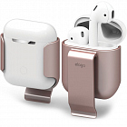 Чехол Elago Carrying Clip для AirPods розовое золото