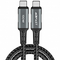 Кабель Acefast C4-03 USB-C to USB-C 100W (2 метра) серый космос (AF-C4-03-GY)