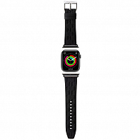Ремешок CG Mobile Lagerfeld PU Saffiano Monogram для Apple Watch 42/44/45 мм чёрный