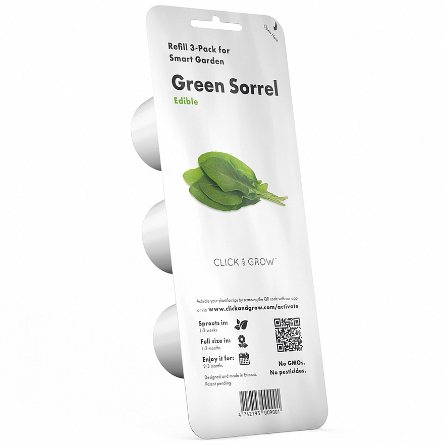 Набор картриджей для умного сада Click and Grow Refill 3-Pack  Зеленый Щавель (Green Sorrel)