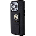 Чехол CG Mobile Guess Grip Stand 4G Saffiano для iPhone 15 Pro Max чёрный