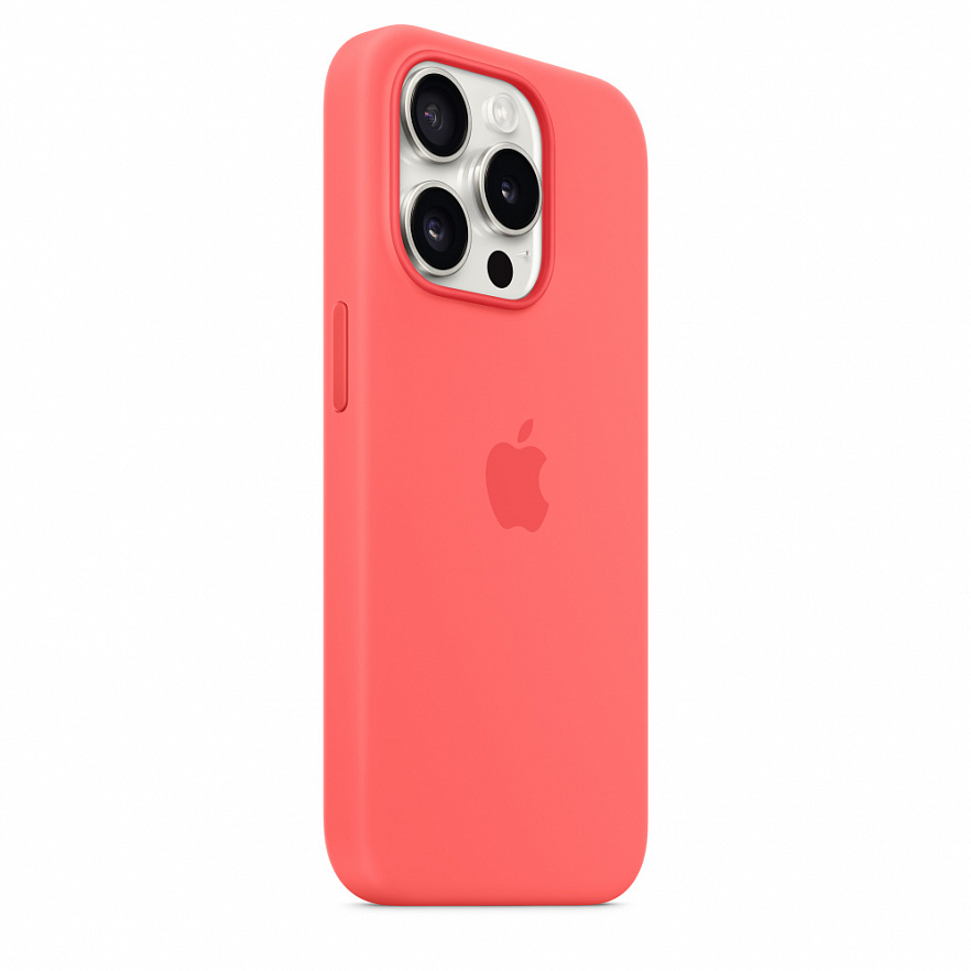 Чехол Apple MagSafe Silicone Case для iPhone 15 Pro гуава (Guava)