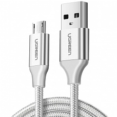Кабель Ugreen US290 USB — micro-USB Cable (2 метра) белый (60153)