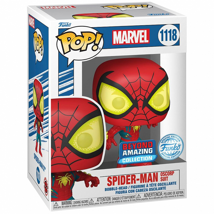 Коллекционная фигурка Funko POP! Bobble Marvel Spider-Man Oscorp Suit (Exc) (1118) 66626
