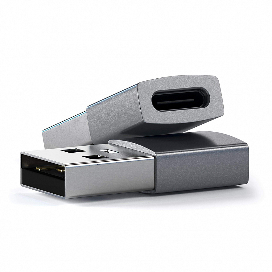 Адаптер Satechi Type-A to Type-C Adapter серый космос (ST-TAUCM)