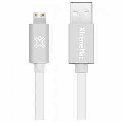 Кабель XtremeMac Lightning to USB Flat LED Cable (1,2 метра) белый / серебристый (XCL-FLD-83) 