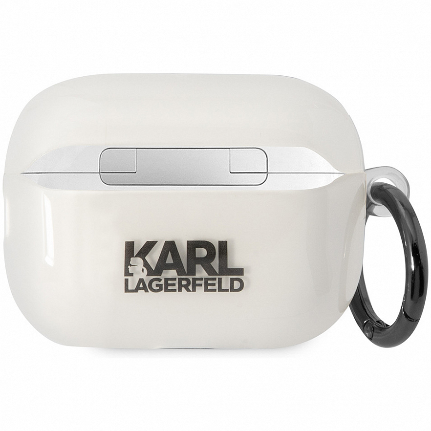Чехол CG Mobile Karl Lagerfeld TPU with ring NFT Karl для Airpods Pro 2 (2022) прозрачный (Transparent)
