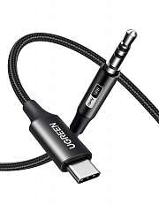 Кабель аудиоадаптер UGREEN CM450 (55734) USB-C  - 3.5mm Male - 1м