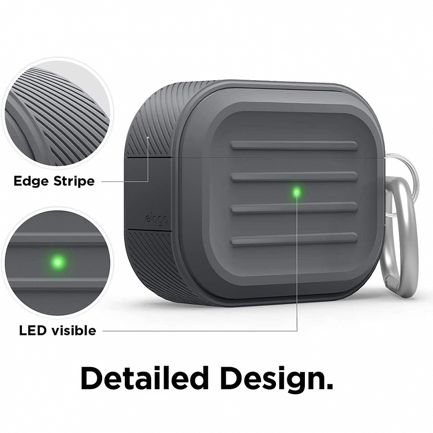 Чехол Elago Armor Case для AirPods Pro тёмно-серый (Dark Grey)