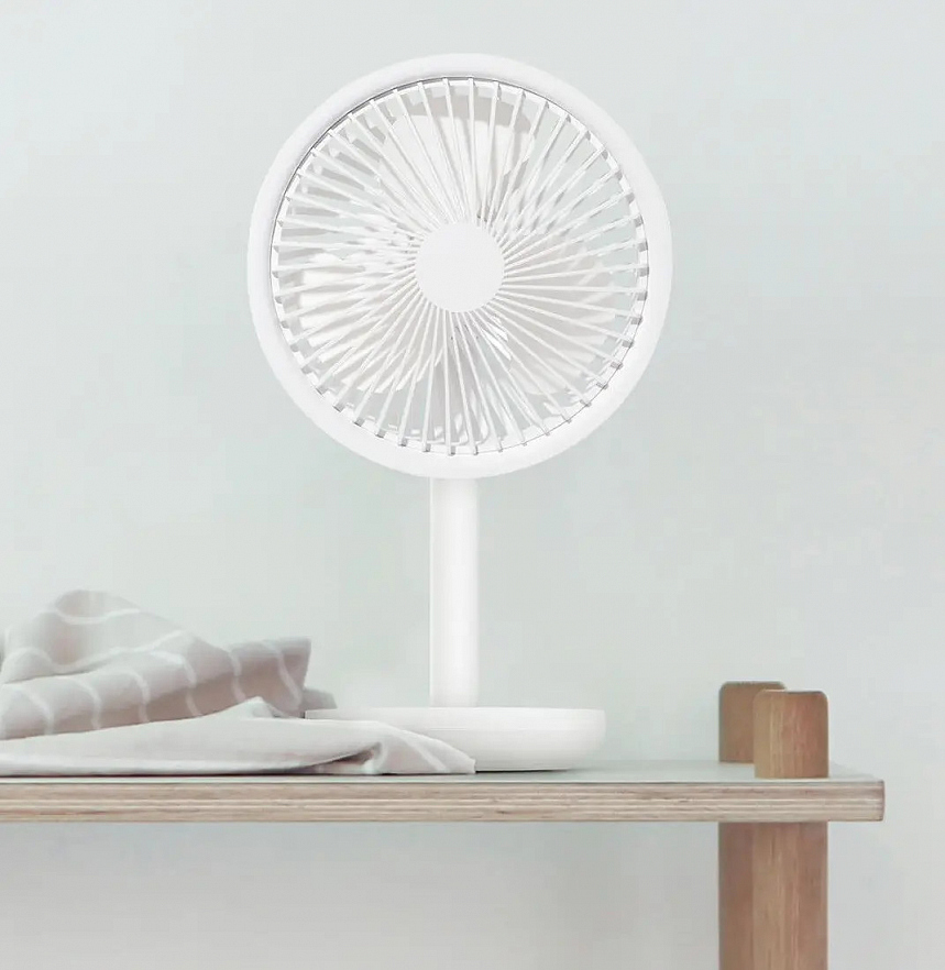 Настольный вентилятор SOLOVE table-top rotary fan 4000mAh 3 Speed Type-C Белый (F5 White RUS)