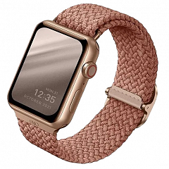 Ремешок  Uniq для Apple Watch 45/44/42 ASPEN плетеный розовый