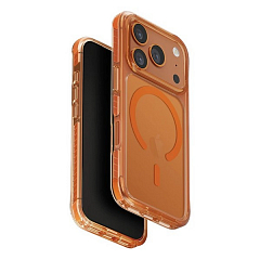 Чехол Uniq Combat Carbon Volt для iPhone 17 Pro с MagSafe оранжевый