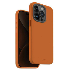 Чехол Uniq LINO MagSafe для iPhone 15 Pro Max оранжевый (Orange)