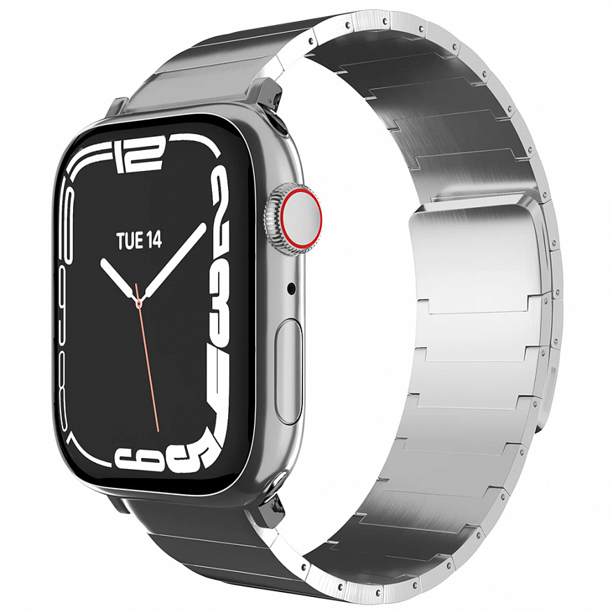 Ремешок MAGEASY Maestro M Magnetic Stainless Steel для Apple Watch 42/44/45/49 мм серебристый