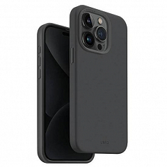 Чехол Uniq LINO MagSafe для iPhone 15 Pro Max тёмно-серый (Grey)