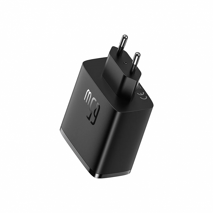 Сетевое зарядное устройство Baseus Cube Pro 3 Ports Fast Charger USB + 2 x USB-C 65W чёрное (P10152301113-00)