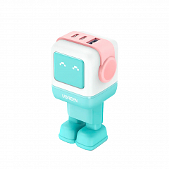 Зарядка UGREEN CD361 (35855) Nexode 65W Robot розово-голубая