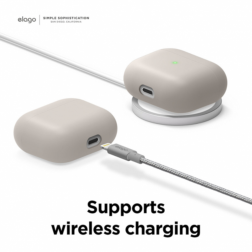 Чехол Elago Liquid Hybrid Basic Case для AirPods 3 бежевый (Stone)