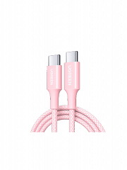 Кабель UGREEN L501 (35441) 60W USB-C 3A - 1м розовый