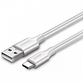 Кабель UGREEN US287 (60123) USB-A 2.0 to USB-C Cable Nickel Plating (2 метра) белый