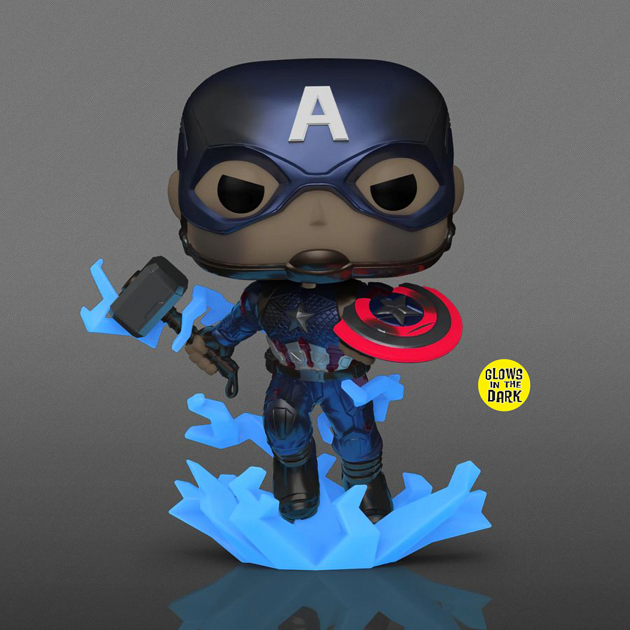 Коллекционная фигуркаFunko POP! Bobble Marvel Avengers Endgame Captain America w/Hammer (GW)(MT)(Exc) (1198) 68656