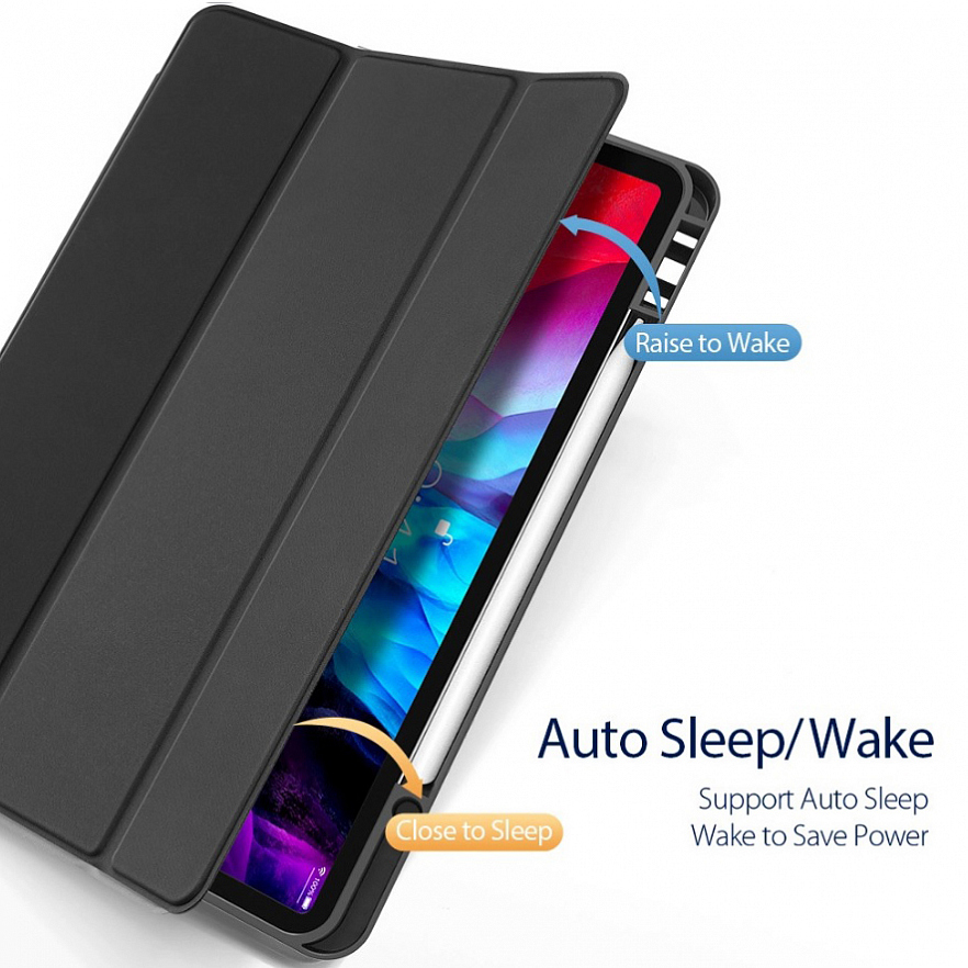 Чехол Dux Ducis Osom Series (pen slot) для iPad Pro 12.9 (2020) чёрный 