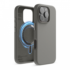 Чехол Elago Soft silicone (Liquid) с MAGSAFE для iPhone 16 Pro Max Средне-серый (Medium Gray)