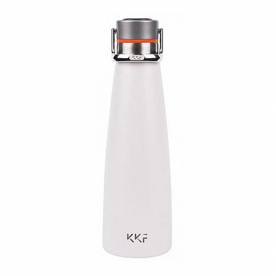 Термобутылка KissKissFish smart vacuum bottle белая