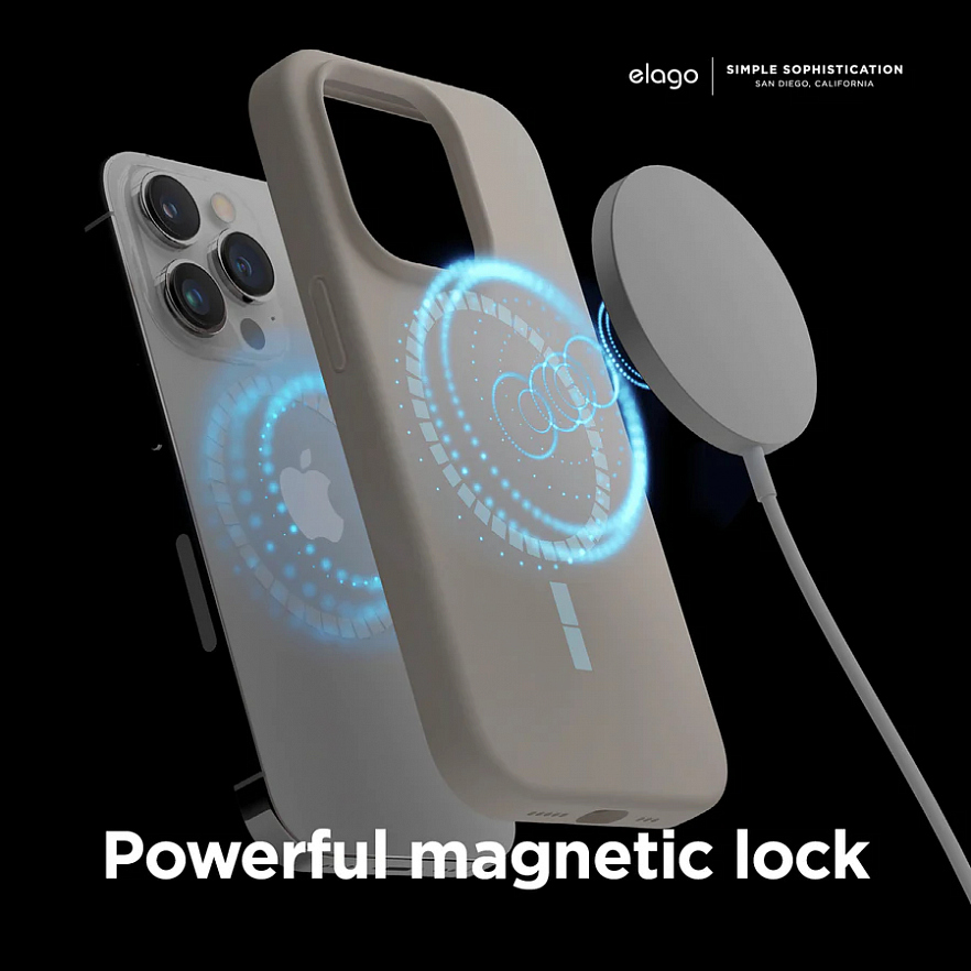 Чехол Elago MagSafe Soft Silicone Case для iPhone 14 Pro синий индиго (Jean Indigo)