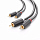 Кабель Ugreen AV104 2 x RCA Male to 2 x RCA Male (3 метра) чёрный (10519)