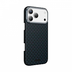Чехол KEEPHONE Kevlar Paris для iPhone 17 Pro с MagSafe синий