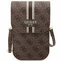 Сумка Guess 4G Printed Stripes для смартфонов коричневая (GUWBP4RPSW)