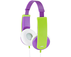 Детские проводные наушники JVC KIDS фиолетовый/зеленый (HA-KD5-V-EF)
