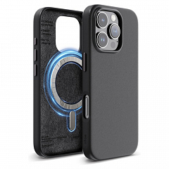 Чехол Elago PU Leather с MAGSAFE для iPhone 16 Pro Max Чёрный (Black)