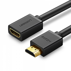 Кабель-удлинитель Ugreen HD107 (10141) HDMI Male to Female Cable (1 метр) чёрный