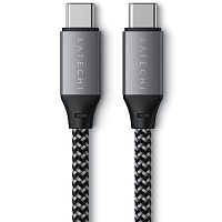Кабель Satechi USB-C to USB-C Cable (0.25 метра) серый (ST-TCC10M)