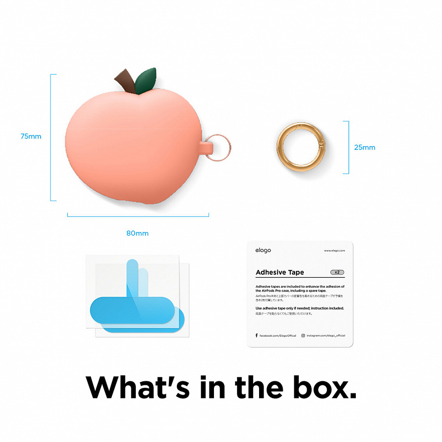 Чехол Elago Peach Case для AirPods Pro персиковый (Peach)