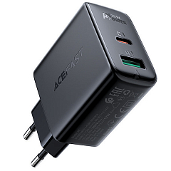 Сетевое зарядное устройство Acefast A5 USB Type-C / USB 32W PD Wall Charger чёрное (AF-A5-BK)