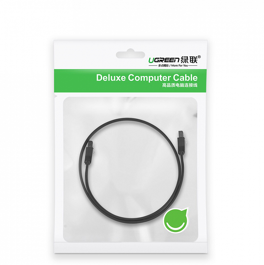 Кабель Ugreen US217 SATA - SATA Data Cable (0,5 метра) чёрный (30796)