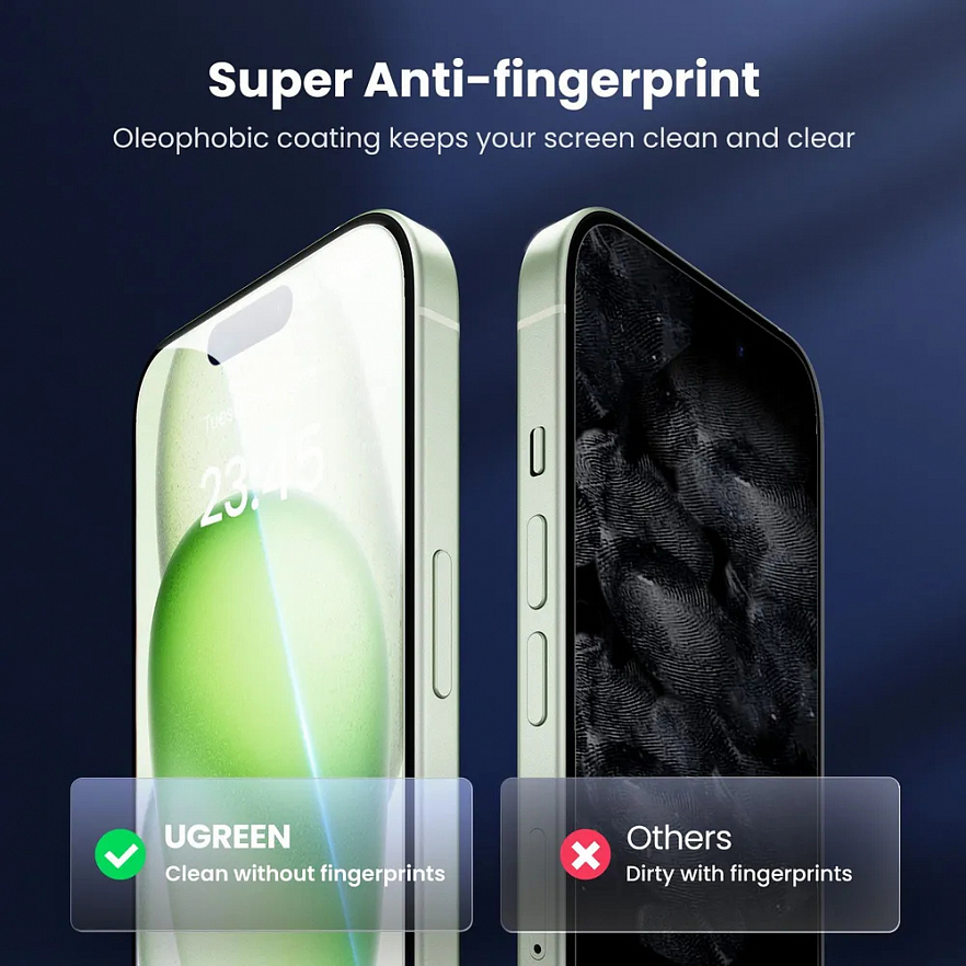 Защитное стекло Ugreen SP369 HD Screen Tempered Protective Film для iPhone 15 прозрачное (25587)