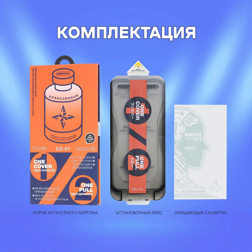Защитное стекло Remax ES-01 антибликовое для iPhone 15 Pro 