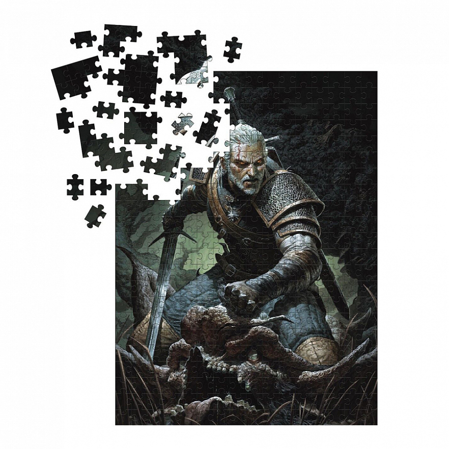 Пазл The Witcher 3 - Wild Hunt Geralt and his Trophy Puzzle 1000 деталей