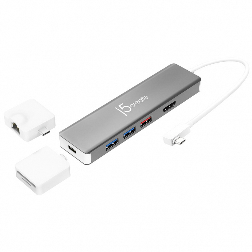 Мульти Хаб j5create USB-C Modular Multi-Adapter with 2 Kits (JCD375)