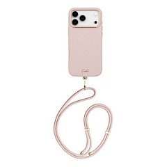 Чехол Uniq COEHL Mirelle Strap iPhone 17 Pro Max с MagSafe розовый