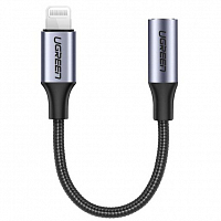 Переходник Ugreen US211 Lightning - 3.5 mm mini jack Cable чёрный (30756)